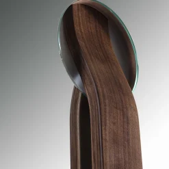 Specchio da parete marrone a forma di disco Irpin