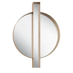 Specchio da parete Max in ottone satinato