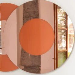 Specchio da parete Minima Collection Super Big 2 Rosa e Pesca