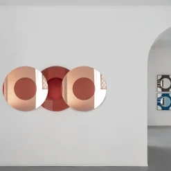 Specchio da parete Minima Collection Super Big 2 Rosa e Pesca
