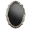 Specchio da parete ovale in argento