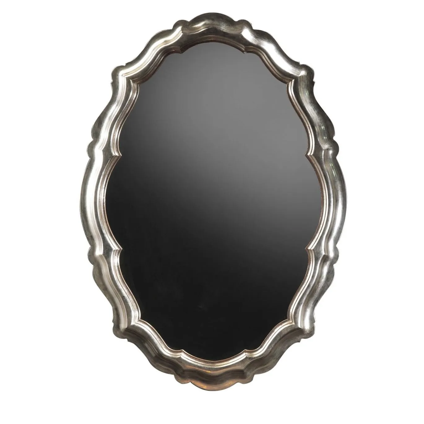 Specchio da parete ovale in argento