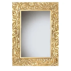 Specchio da parete rettangolare moderno Granada in foglia oro