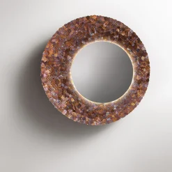 Specchio da parete rotondo grande Brame Ordita