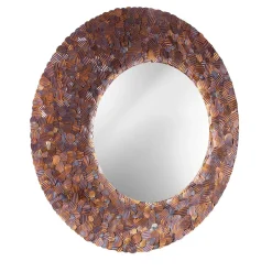 Specchio da parete rotondo grande Brame Ordita
