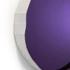 Specchio da parete rotondo Ninfea 50 Nova in ceramica bianca e viola di Paronetto e Botticelli