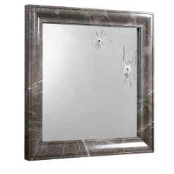 Specchio da Parete Seven Years Quadrato in Marmo Marrone