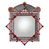 Specchio da parete Tyrus in vetro di Murano rosso