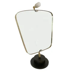 Specchio da tavolo Lucinda in ottone con luce LED