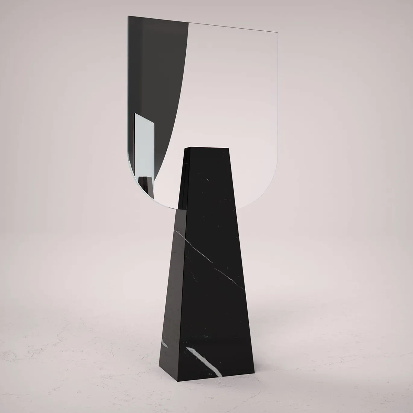Specchio da tavolo Ophelia Black Marquina