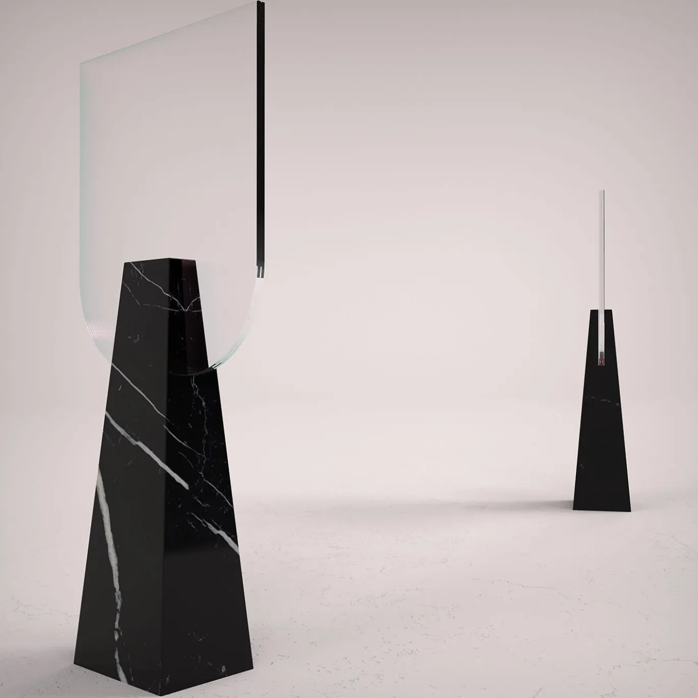 Specchio da tavolo Ophelia Black Marquina