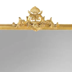 Specchio da terra rettangolare in foglia oro stile Luigi Filippo