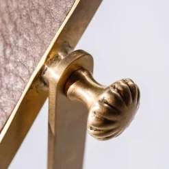 Specchio da Trucco Ottagonale Piccolo in Bronzo