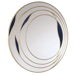 Specchio Domina II in Pelle Blu