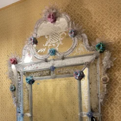 Specchio in vetro di Murano Veronese