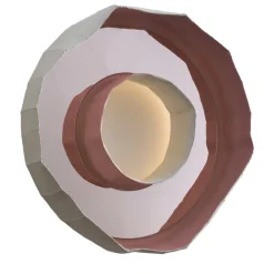 Specchio-lampada Reflections Ring Aura 50 Rosa