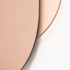 Specchio Personale Her in Vetro Rosa