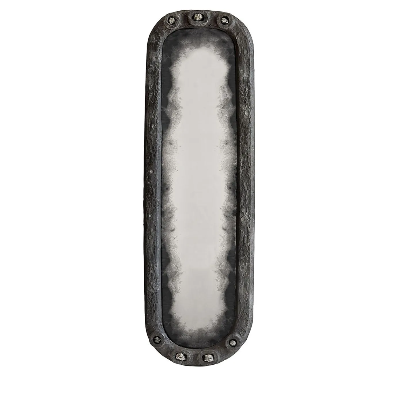 Specchio piccolo in stile antiquariato a mano Verve con Pirite