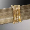 Specchio Rigadin in Vetro di Murano Dorato