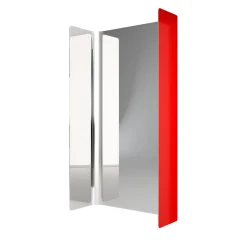 Specchio 01 Rosso in Acciaio Inossidabile