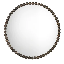 Specchio rotondo grande in bronzo Gioiello di Nika Zupanc