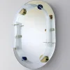 Specchio scultoreo in vetro satinato ovale Essenza