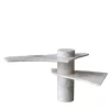SST025 Tavolino scultoreo in marmo bianco Dover e cielo Namibia