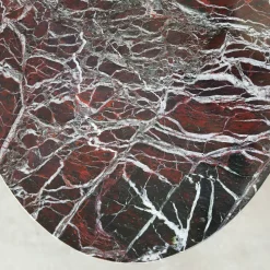 SST023-1 Tavolo da Gioco Ovale in Marmo Rosso Levanto