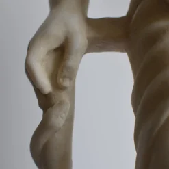 Statua Asclepio-Esculapio in Marmo Bianco Carrara