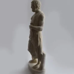 Statua Asclepio-Esculapio in Marmo Bianco Carrara