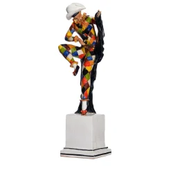 Statua Harlequin Piccola in Ceramica Rossa