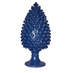 Statuetta alta di pigna blu