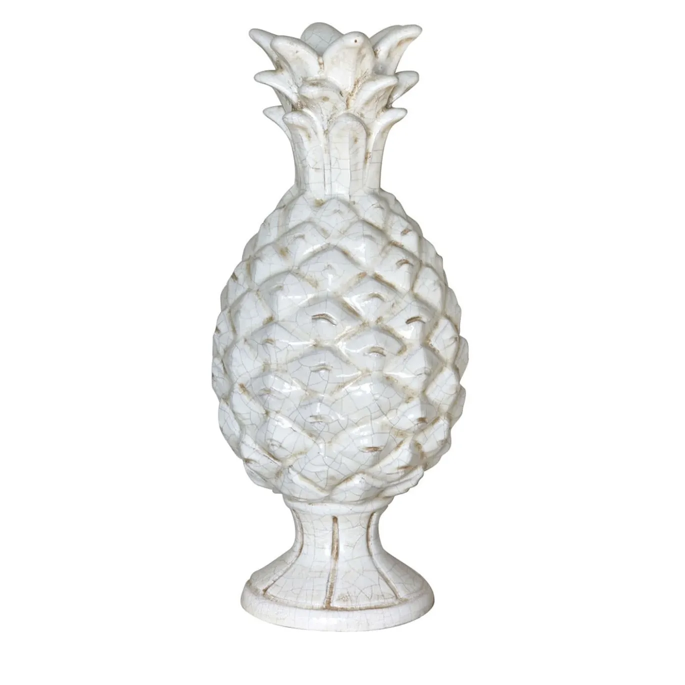 Statuetta di ananas bianco