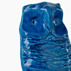 Statuetta di Gufo Blu di Aldo Londi