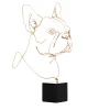 Statuetta in bronzo di cane toro francese