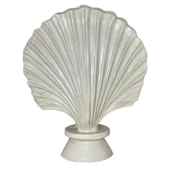 Statuetta Ostrica in Ceramica Bianca