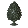 Statuetta Pigna Media in Ceramica Verde