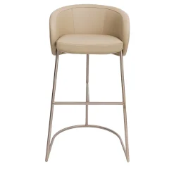Sunny Sgabello Alto in Pelle Beige
