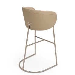 Sunny Sgabello Alto in Pelle Beige