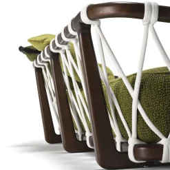Sunset Basket Grande Barrique + Divano verde di Paola Navone