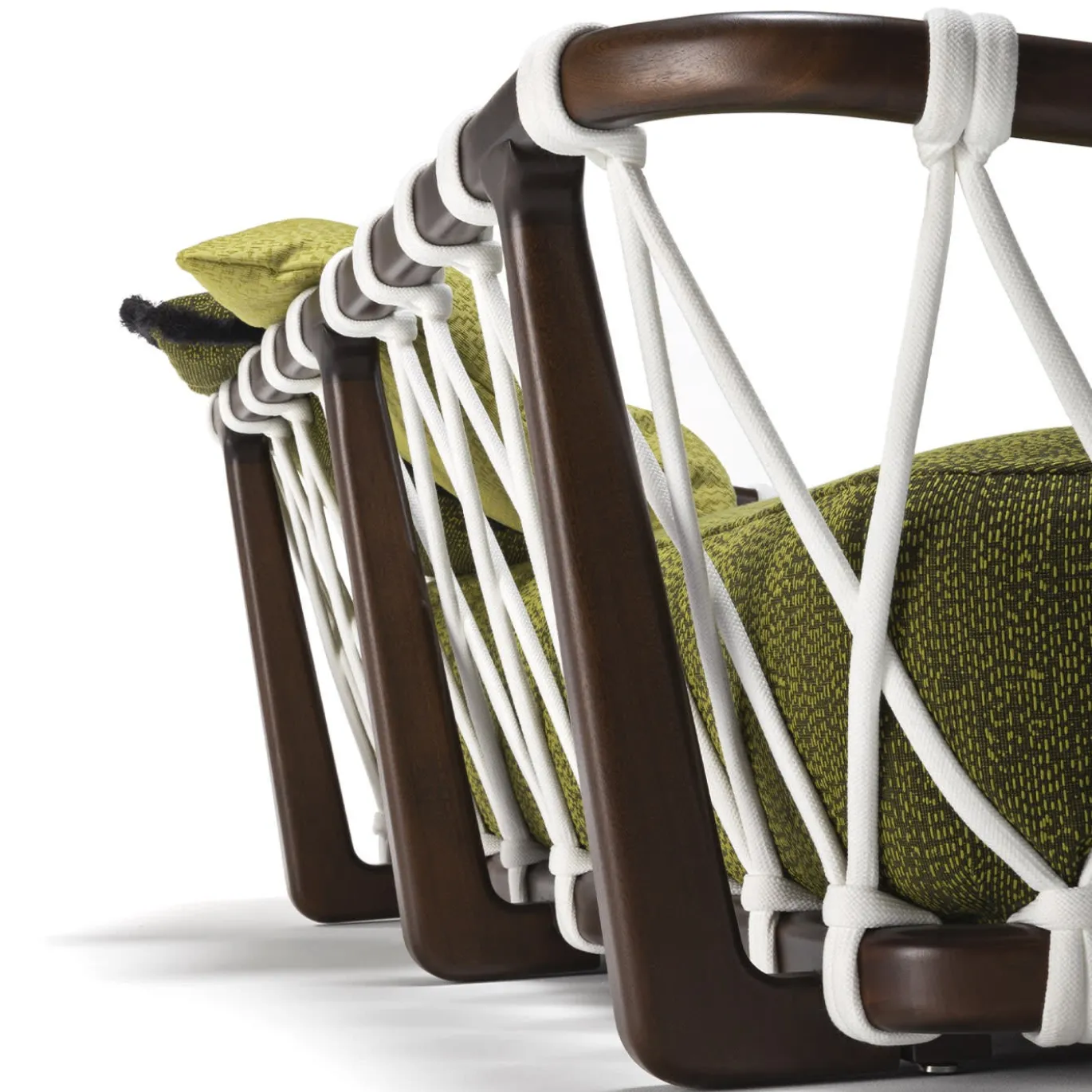 Sunset Basket Grande Barrique + Divano verde di Paola Navone