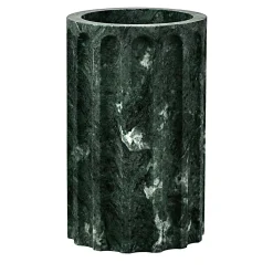 TAN Vaso a colonna in marmo del Guatemala verde satinato