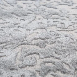 Tappeto Annodato a Mano Bianco Antico e Frassino