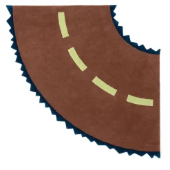 Tappeto Autostrada Brown Curve