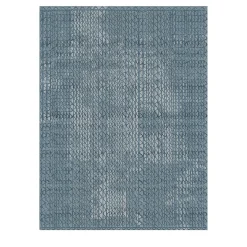 Tappeto blu rettangolare Triple Waves di Lorenza Bozzoli