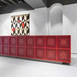 Tappeto Brace Square policromo di Gavino Sanna