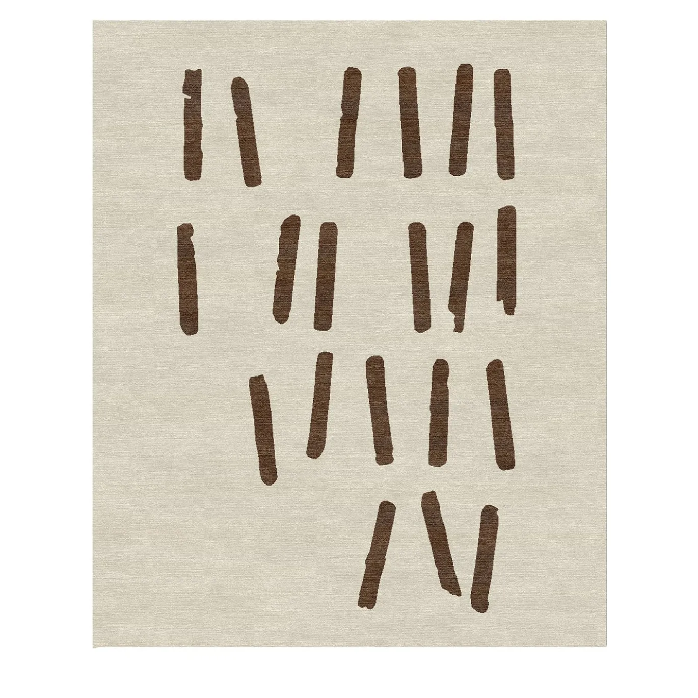 Tappeto Cane Beige Annodato a Mano di Lucy Naughton