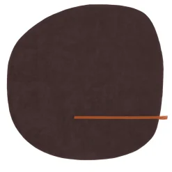 Tappeto circolare ‘tondo non tondo’ Linea Colore Cioccolato