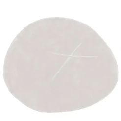 Tappeto Circolare "Tondo non Tondo" X irregolare colore latte