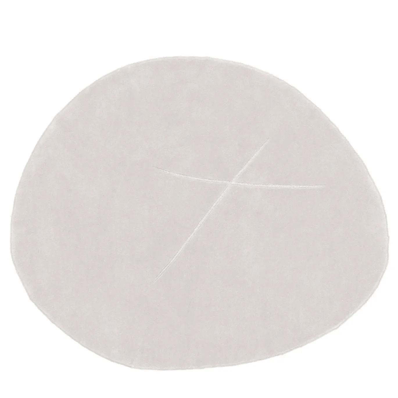 Tappeto Circolare "Tondo non Tondo" X irregolare colore latte